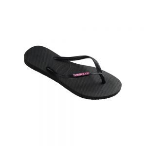 HAVAIANAS SLIM LOGO METALLIC BLACK/PINK 4119875-1094