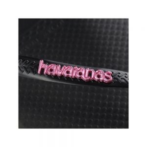 HAVAIANAS SLIM LOGO METALLIC BLACK/PINK 4119875-1094